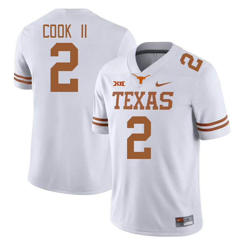 Men #2 Johntay Cook II Texas Longhorns 2023 College Football Jerseys Stitched-White